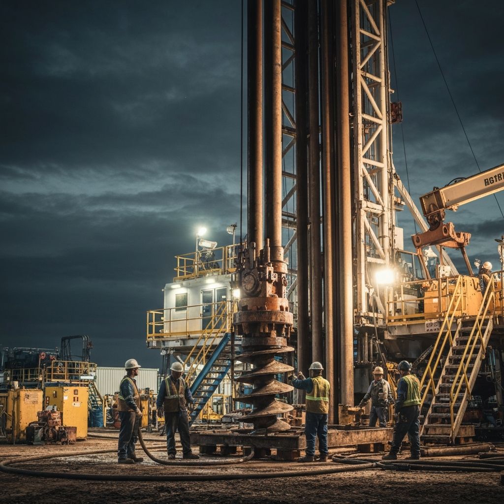 Operación y Mantenimiento — taladro petrolero nocturno